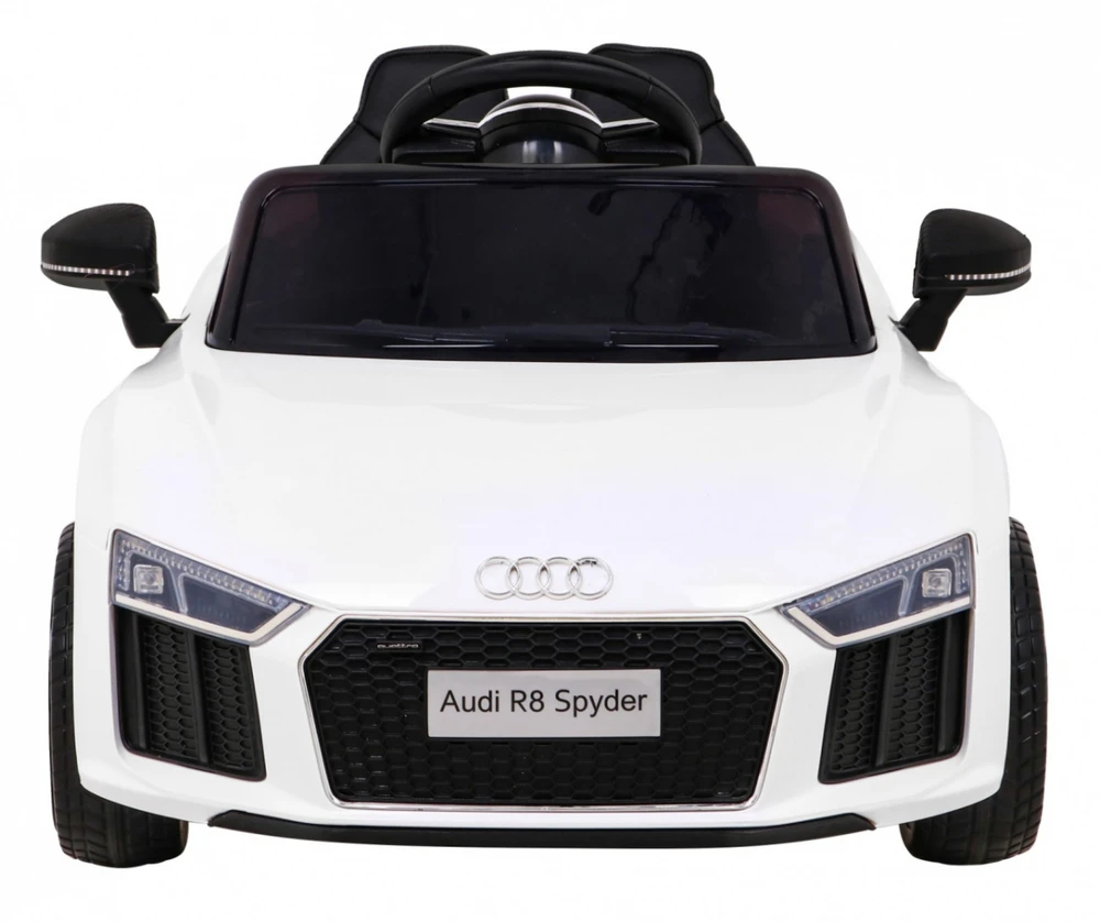 Ramiz Audi R8 na akumulator vaikams Baltas + Pilot + EVA + Wolny Start + MP3 LED