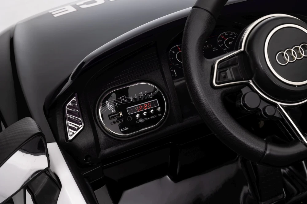 Elektromobilis Audi R8 Policja, Juodas