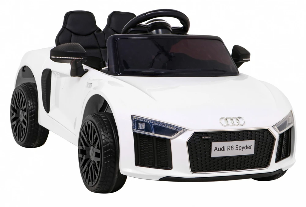 Ramiz Audi R8 na akumulator vaikams Baltas + Pilot + EVA + Wolny Start + MP3 LED