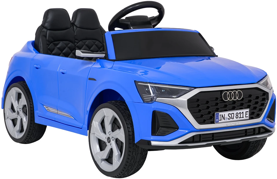 Vaikiškas Audi SQ8 mėlynas elektromobilis 12V