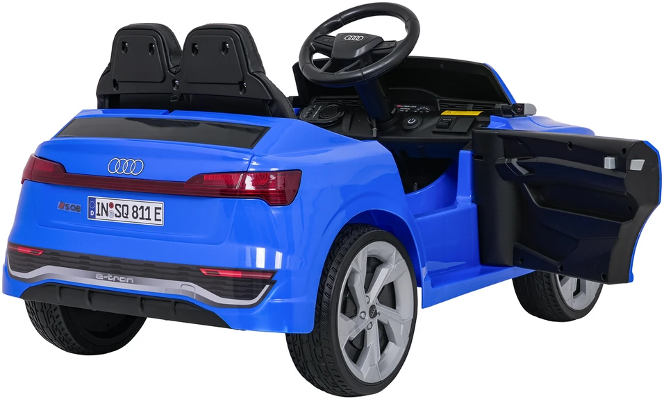 Vaikiškas Audi SQ8 mėlynas elektromobilis 12V