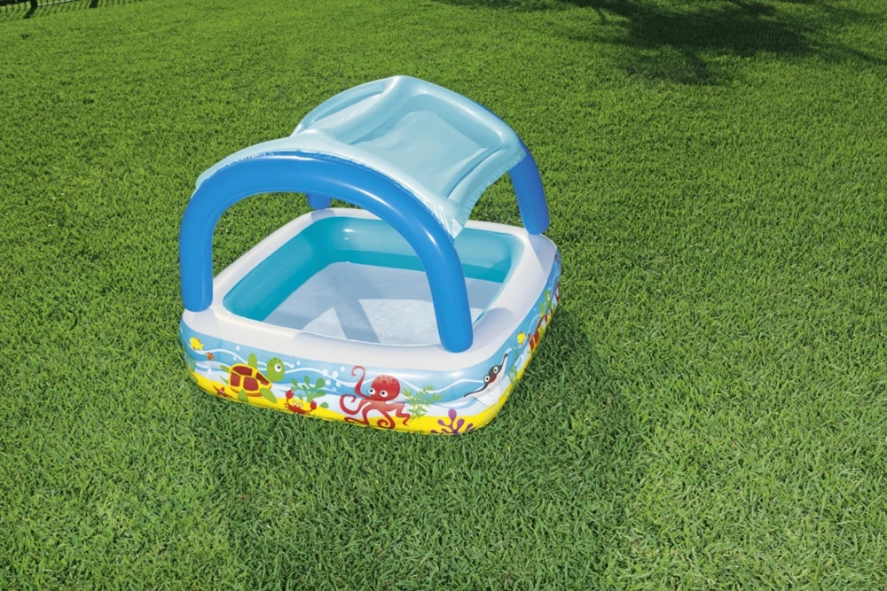 Bestway pripučiamas baseinas su stogeliu, 140x140x114 cm