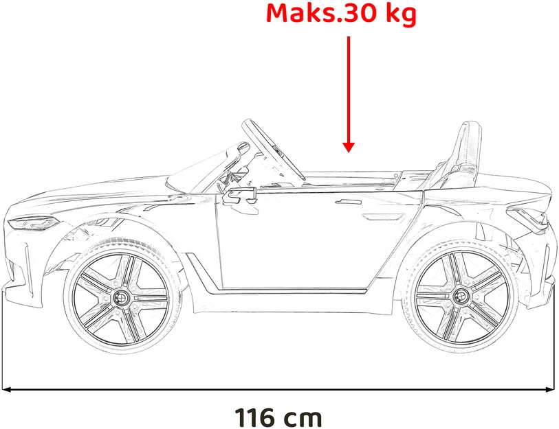 Elektrinė mašina vaikams BMW I4 aukso spalvos