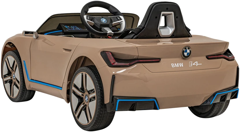 Elektrinė mašina vaikams BMW I4 aukso spalvos