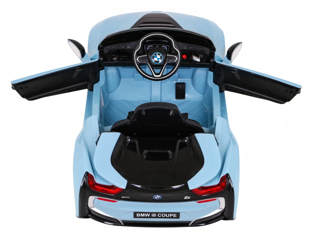 Ramiz Elektrinė mašina vaikams BMW I8 LIFT mėlynos spalvos