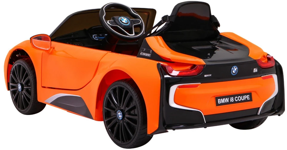 Ramiz Elektrinė mašina vaikams BMW I8 LIFT oranžinės spalvos