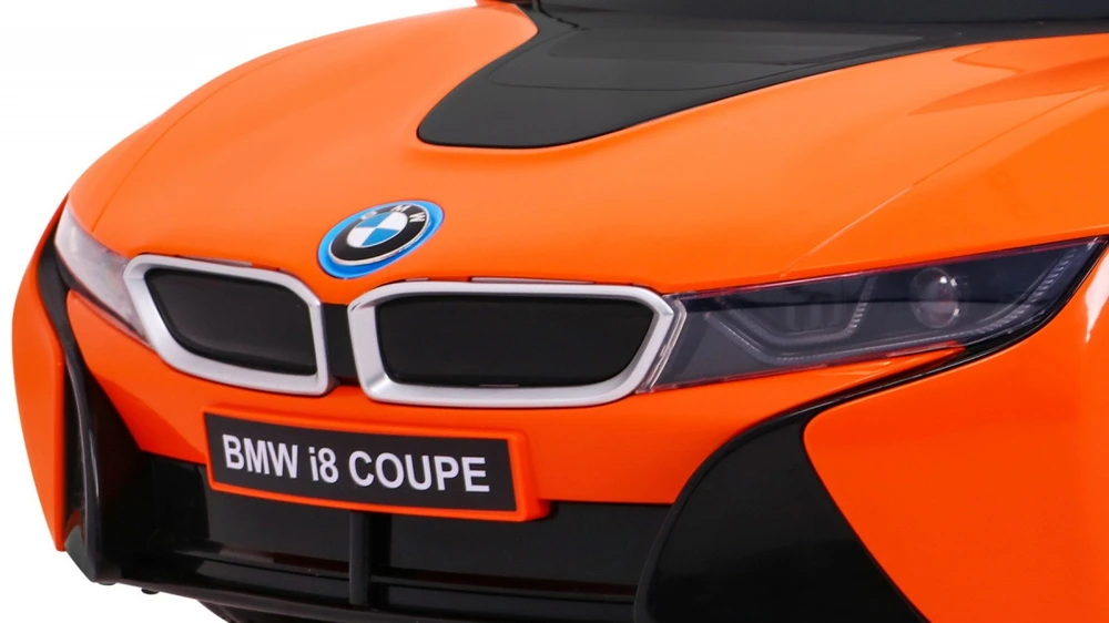 Ramiz Elektrinė mašina vaikams BMW I8 LIFT oranžinės spalvos