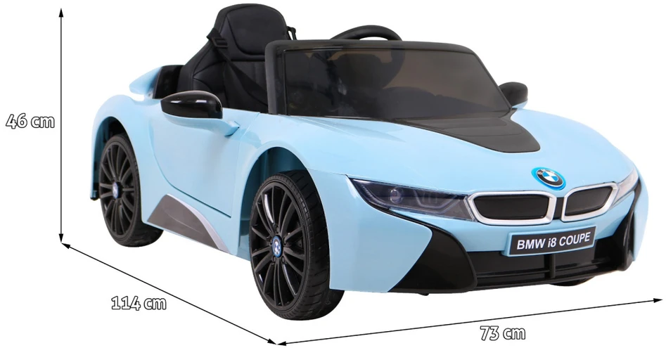 Ramiz Elektrinė mašina vaikams BMW I8 LIFT mėlynos spalvos