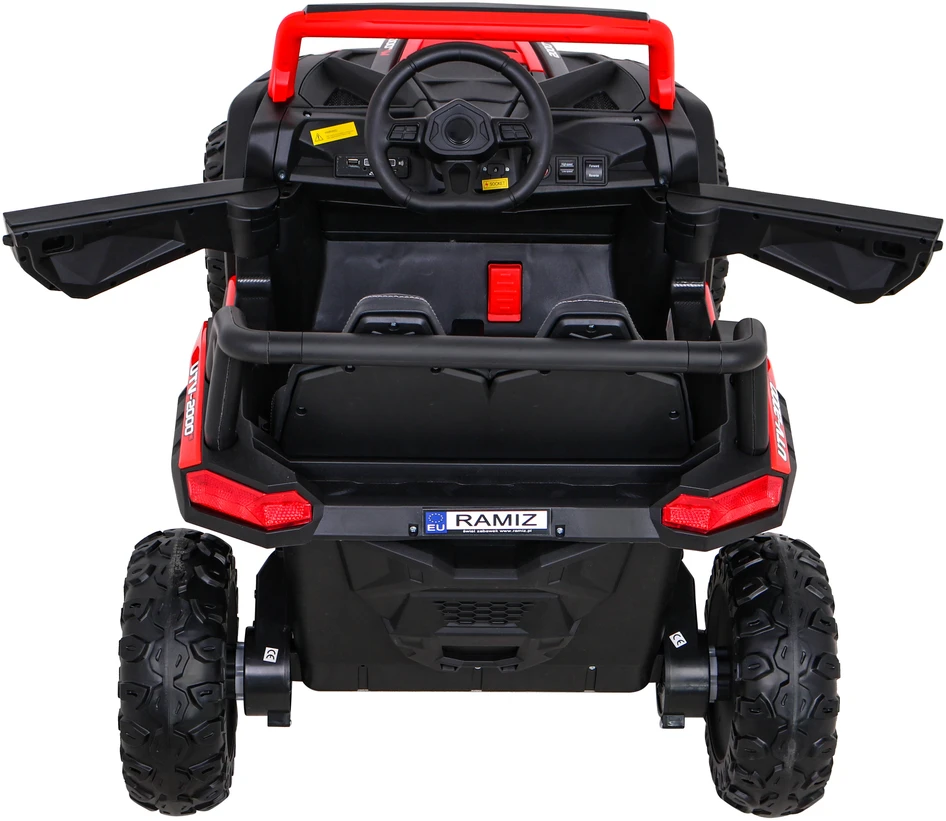Ramiz Elektromobilis Buggy UTV Racing 4x4 raudonas, vienvietis