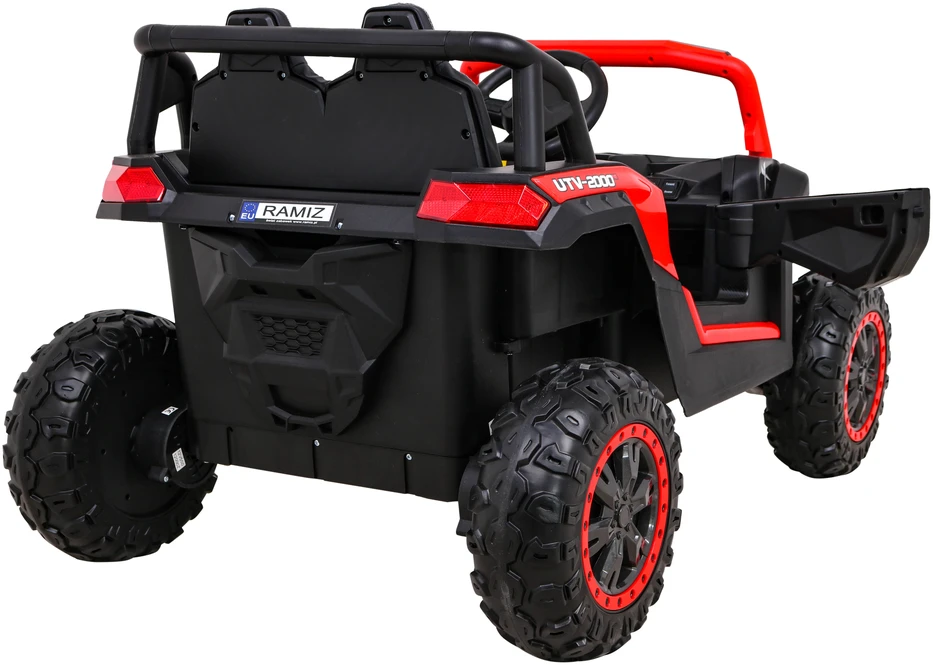 Ramiz Elektromobilis Buggy UTV Racing 4x4 raudonas, vienvietis