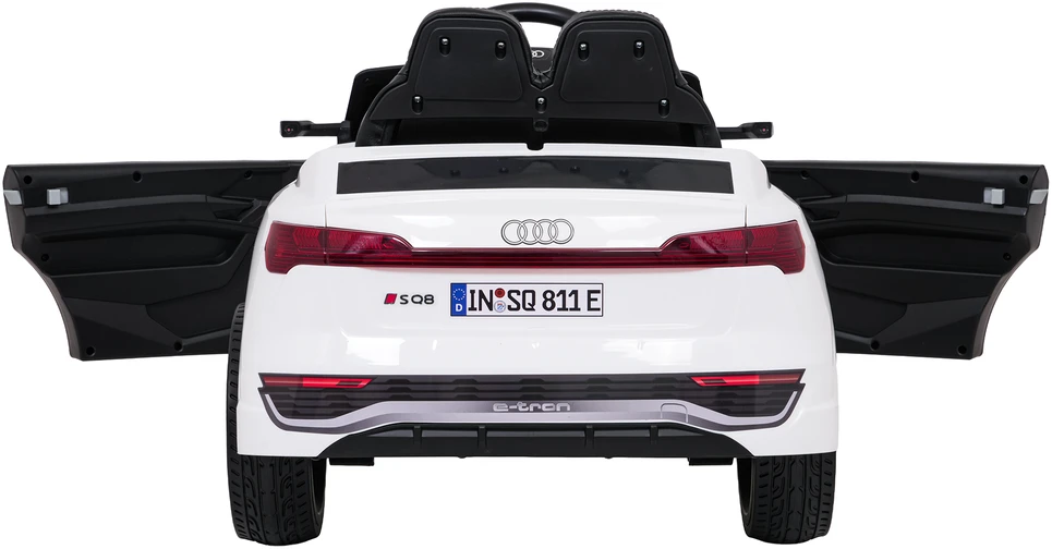 Vaikiškas elektrinis Audi SQ8 baltas SUV automobilis