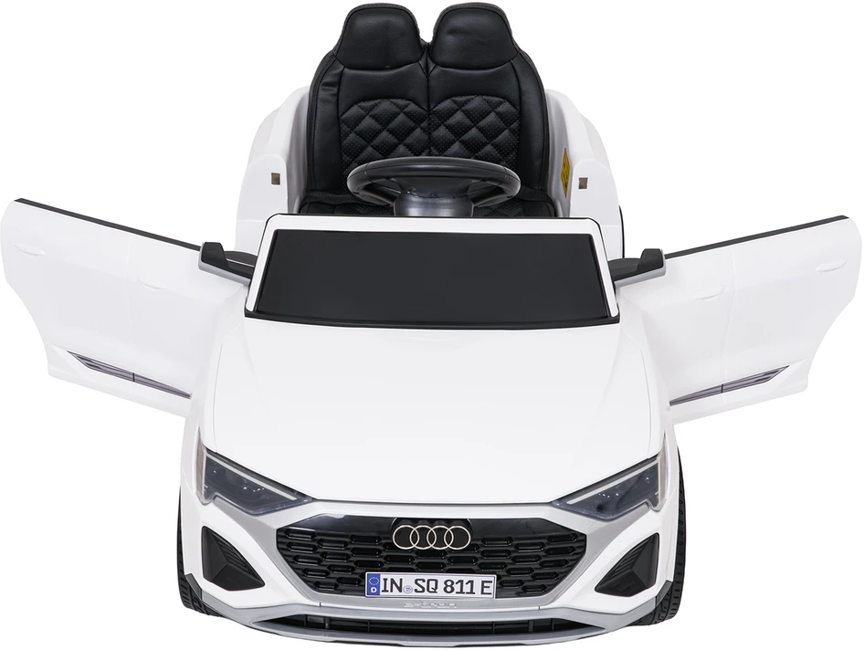 Vaikiškas elektrinis Audi SQ8 baltas SUV automobilis