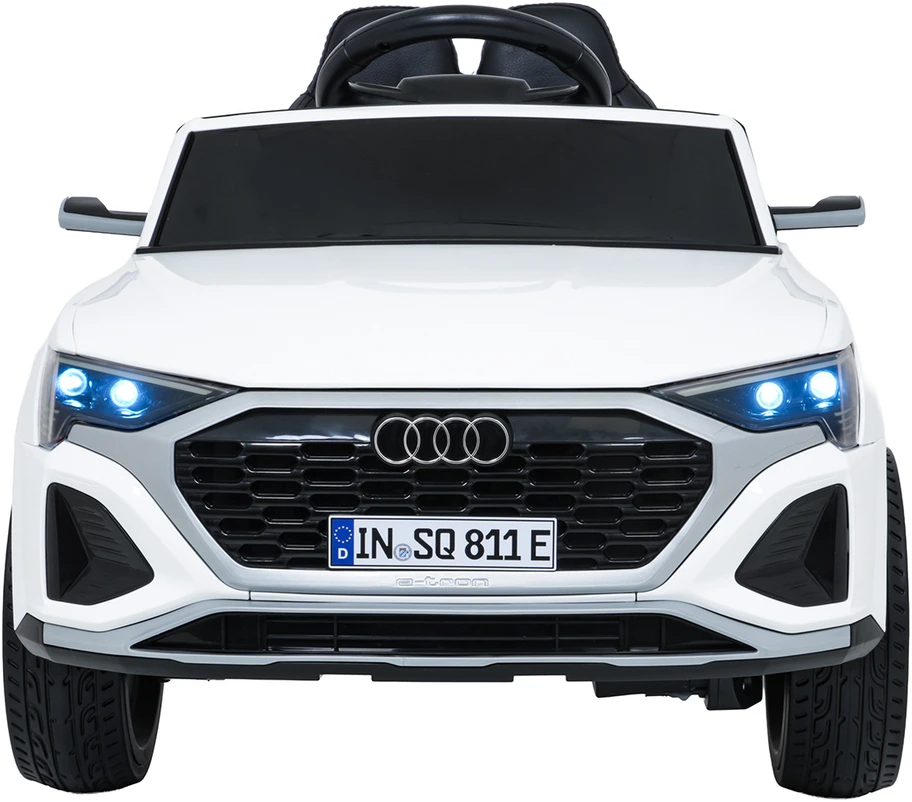 Vaikiškas elektrinis Audi SQ8 baltas SUV automobilis