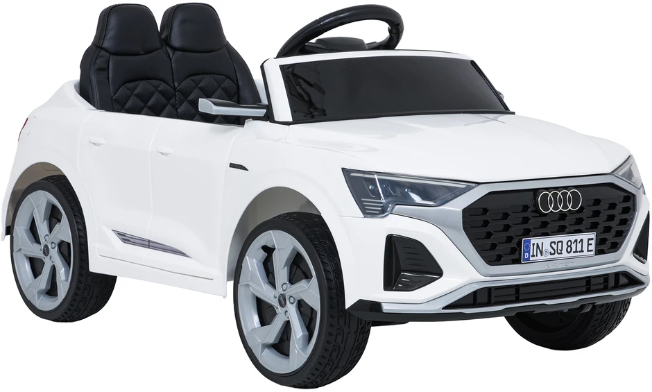 Vaikiškas elektrinis Audi SQ8 baltas SUV automobilis