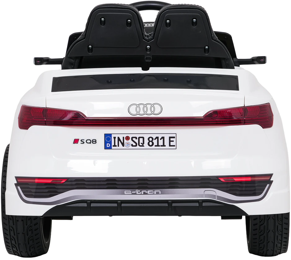Vaikiškas elektrinis Audi SQ8 baltas SUV automobilis