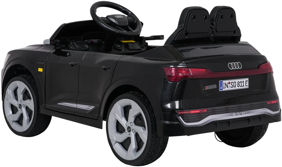 Vaikiškas elektrinis Audi SQ8 juodas SUV automobilis