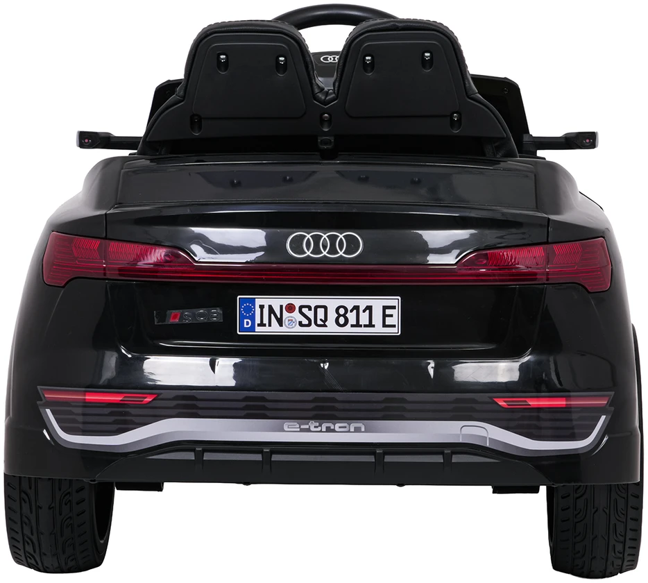 Vaikiškas elektrinis Audi SQ8 juodas SUV automobilis