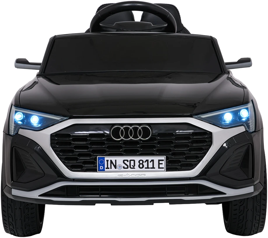 Vaikiškas elektrinis Audi SQ8 juodas SUV automobilis