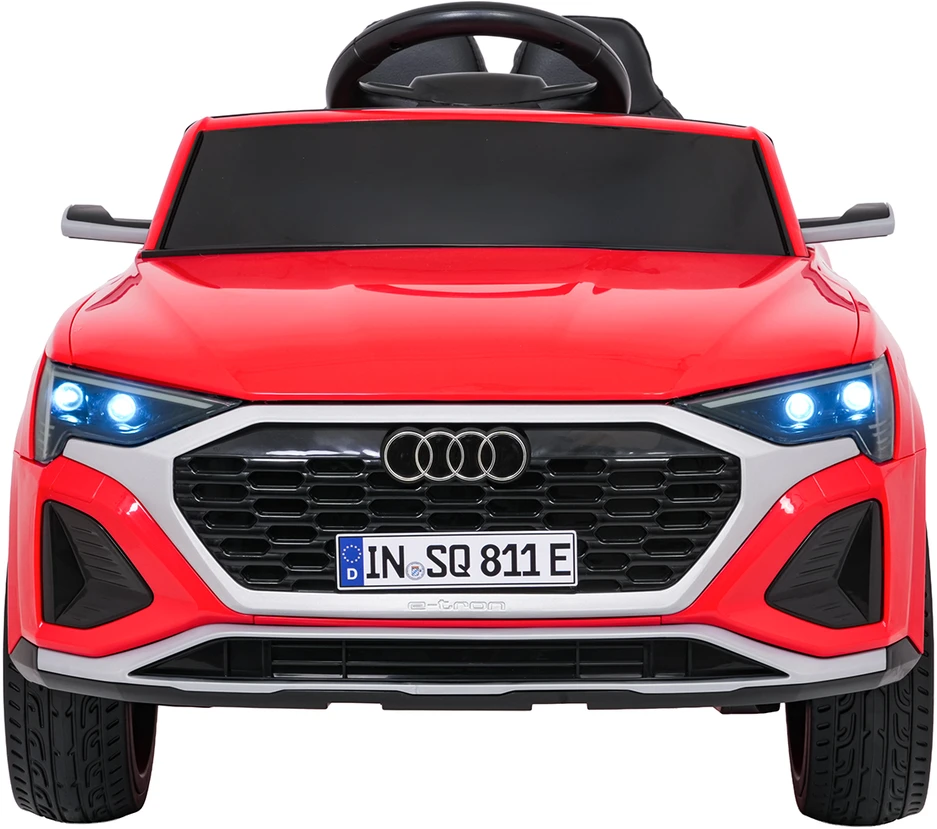 Vaikiškas elektrinis Audi SQ8 raudonas SUV automobilis