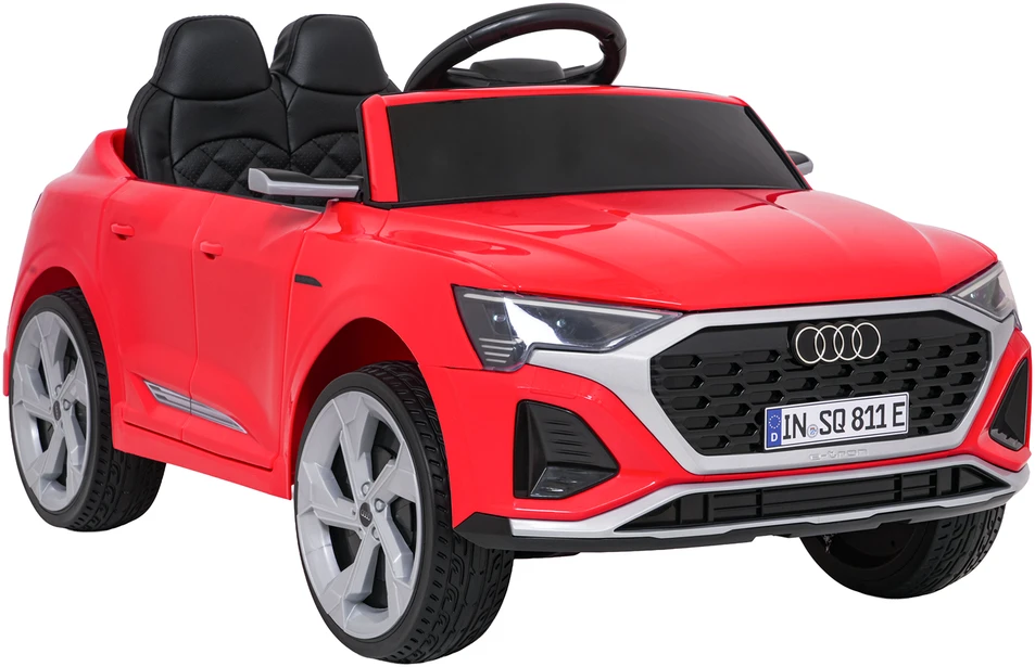 Vaikiškas elektrinis Audi SQ8 raudonas SUV automobilis