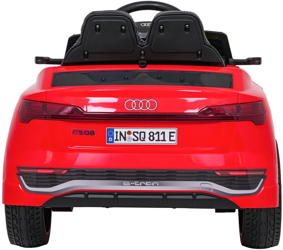 Vaikiškas elektrinis Audi SQ8 raudonas SUV automobilis
