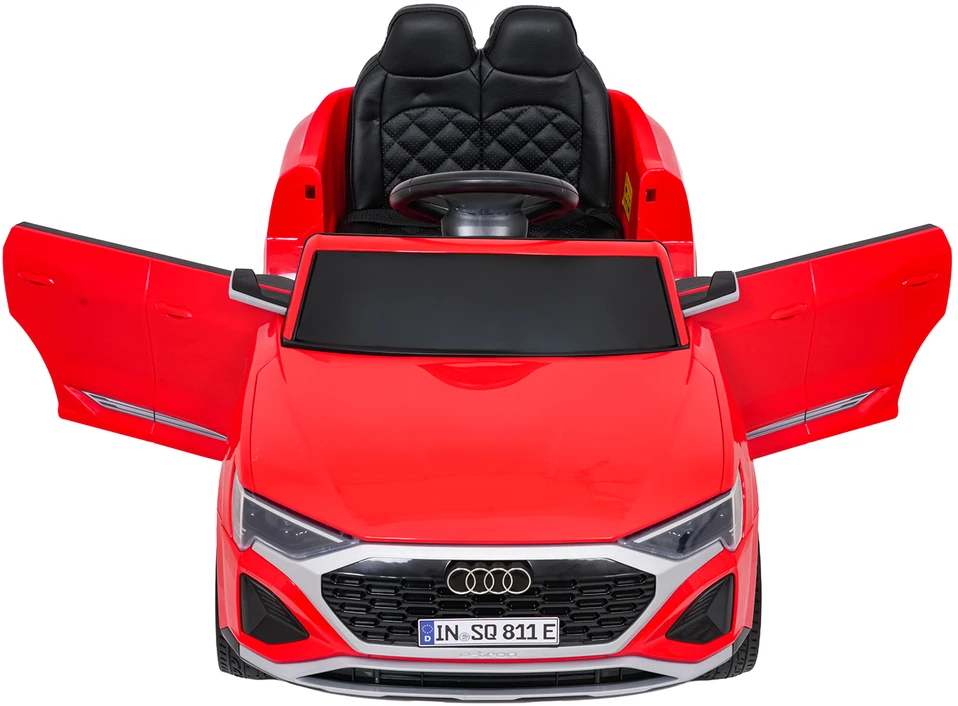 Vaikiškas elektrinis Audi SQ8 raudonas SUV automobilis