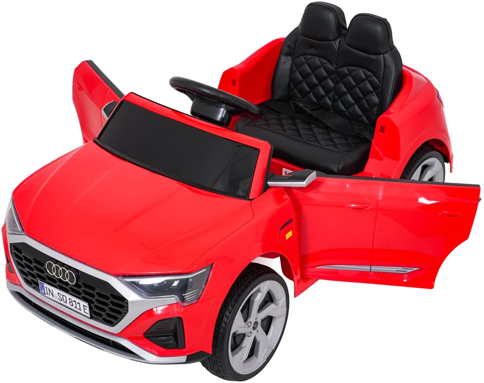 Vaikiškas elektrinis Audi SQ8 raudonas SUV automobilis