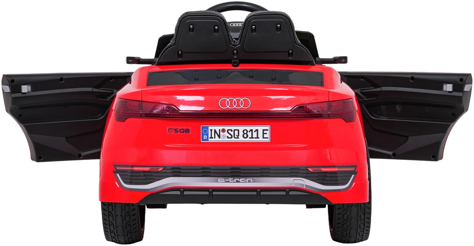 Vaikiškas elektrinis Audi SQ8 raudonas SUV automobilis
