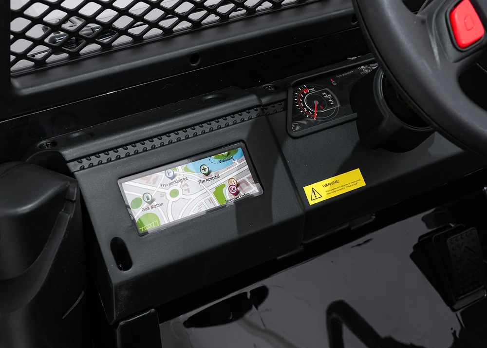 Vaikiškas elektrinis džipas 4x4 su LED šviesomis ir saugos diržais, nuo 3 metų