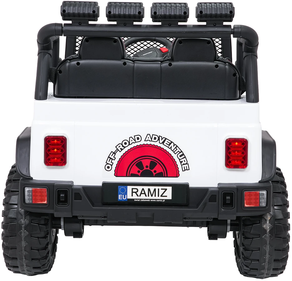 Lean Cars Vaikiškas elektrinis Jeep BEAST 4x4 su LED šviesomis ir saugos mygtuku, nuo 3 metų, juodas