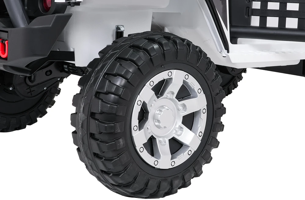 Lean Cars Vaikiškas elektrinis Jeep BEAST 4x4 su LED šviesomis ir saugos mygtuku, nuo 3 metų, juodas
