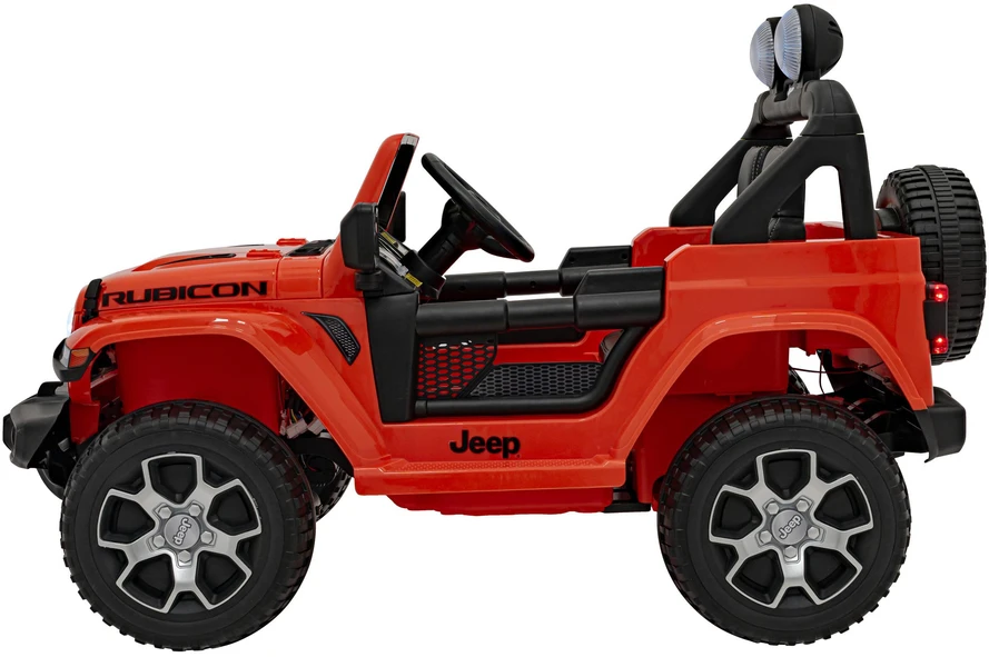 Vaikiškas elektrinis Jeep Wrangler Rubicon 12V su LED šviesomis ir muzika