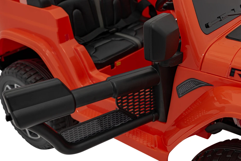 Vaikiškas elektrinis Jeep Wrangler Rubicon 12V su LED šviesomis ir muzika