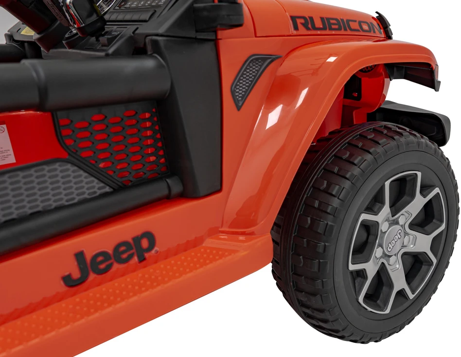 Vaikiškas elektrinis Jeep Wrangler Rubicon 12V su LED šviesomis ir muzika