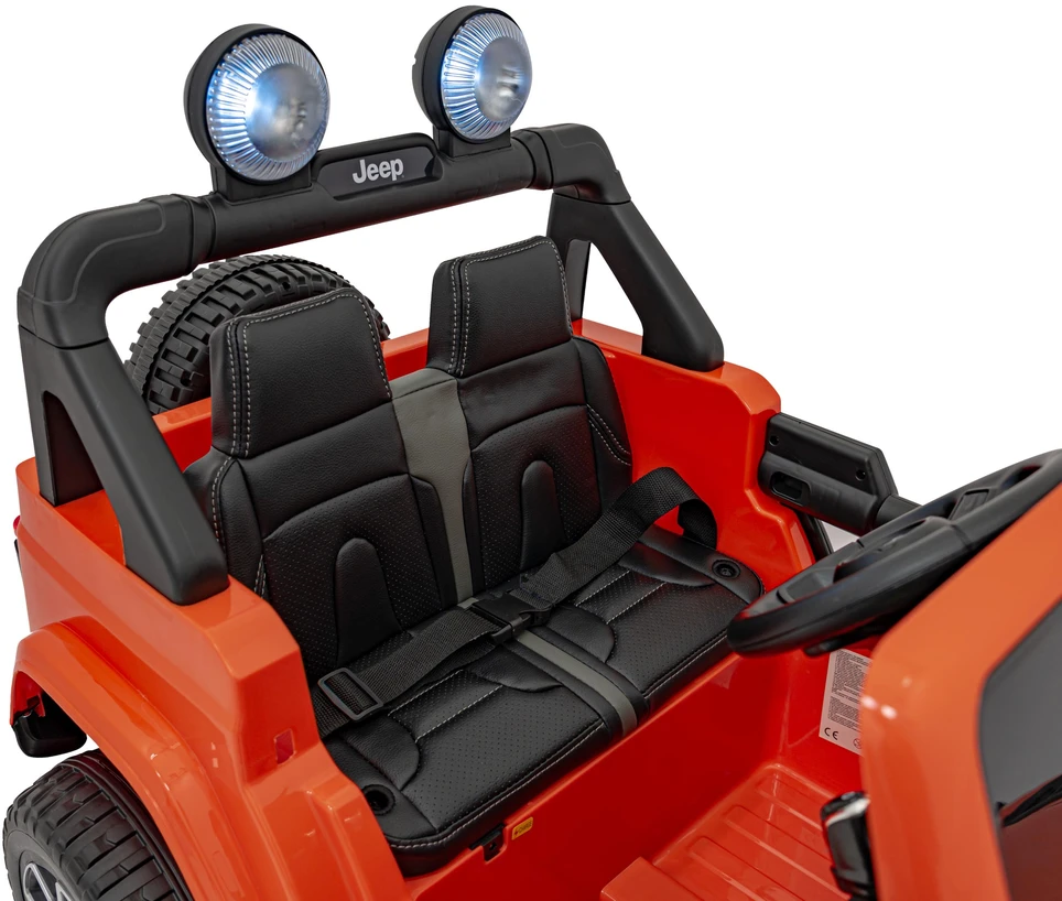 Vaikiškas elektrinis Jeep Wrangler Rubicon 12V su LED šviesomis ir muzika