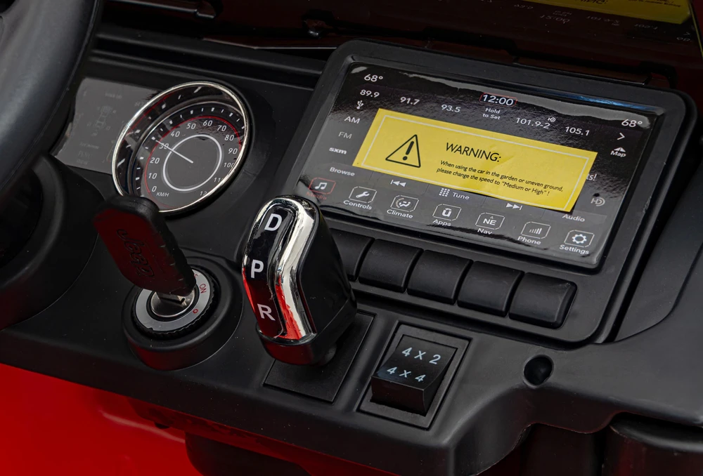 Vaikiškas elektrinis Jeep Wrangler Rubicon 12V su LED šviesomis ir muzika
