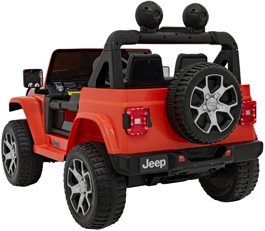 Vaikiškas elektrinis Jeep Wrangler Rubicon 12V su LED šviesomis ir muzika