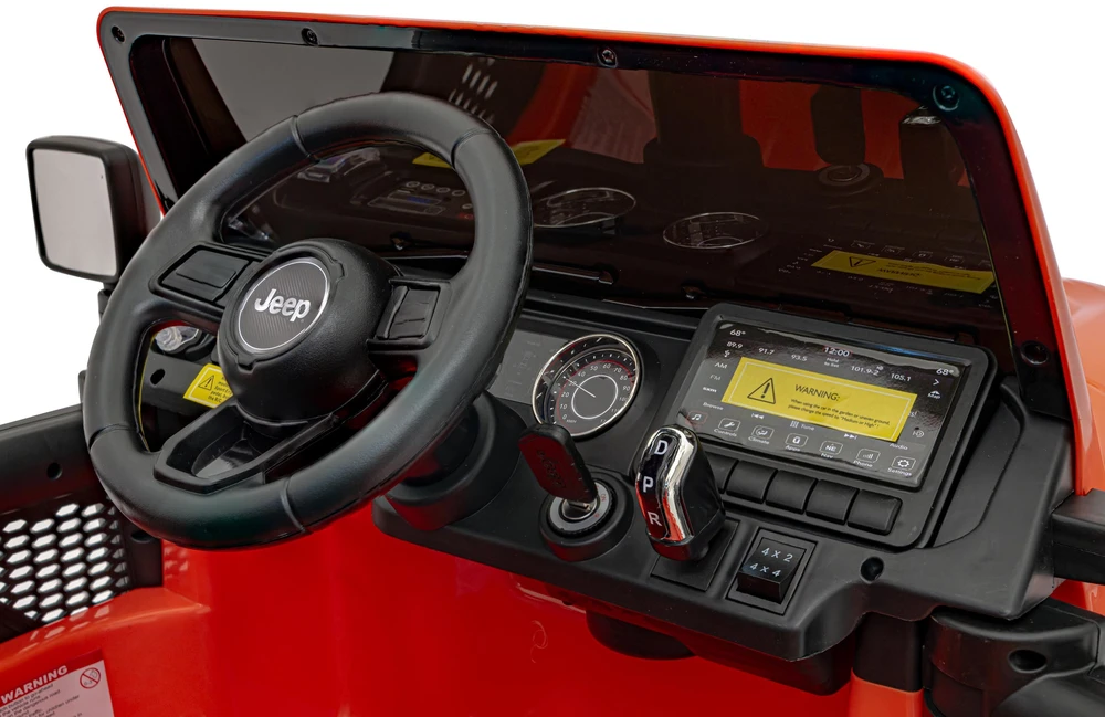 Vaikiškas elektrinis Jeep Wrangler Rubicon 12V su LED šviesomis ir muzika