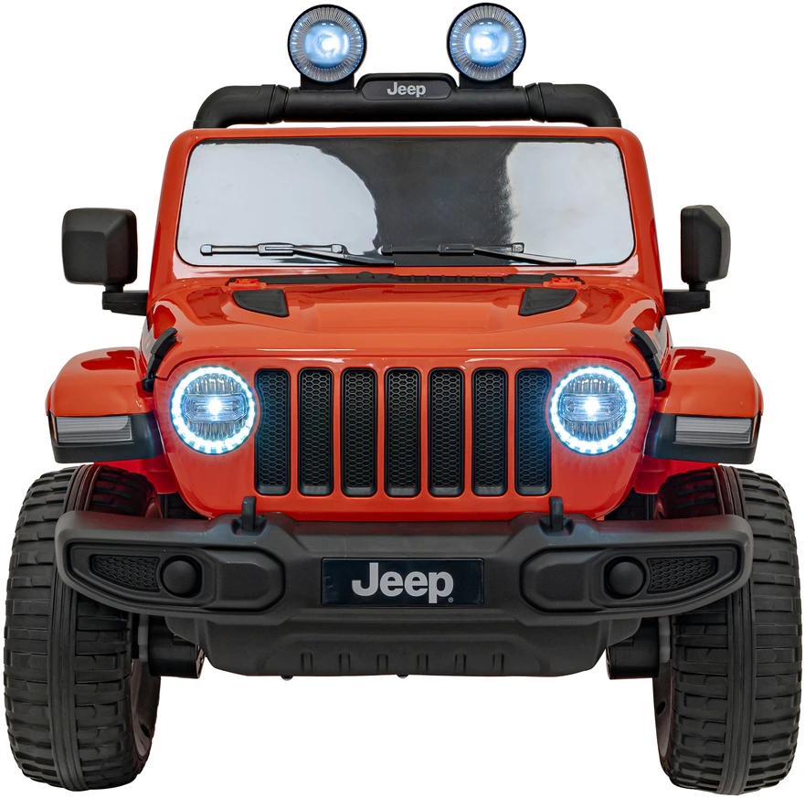 Vaikiškas elektrinis Jeep Wrangler Rubicon 12V su LED šviesomis ir muzika