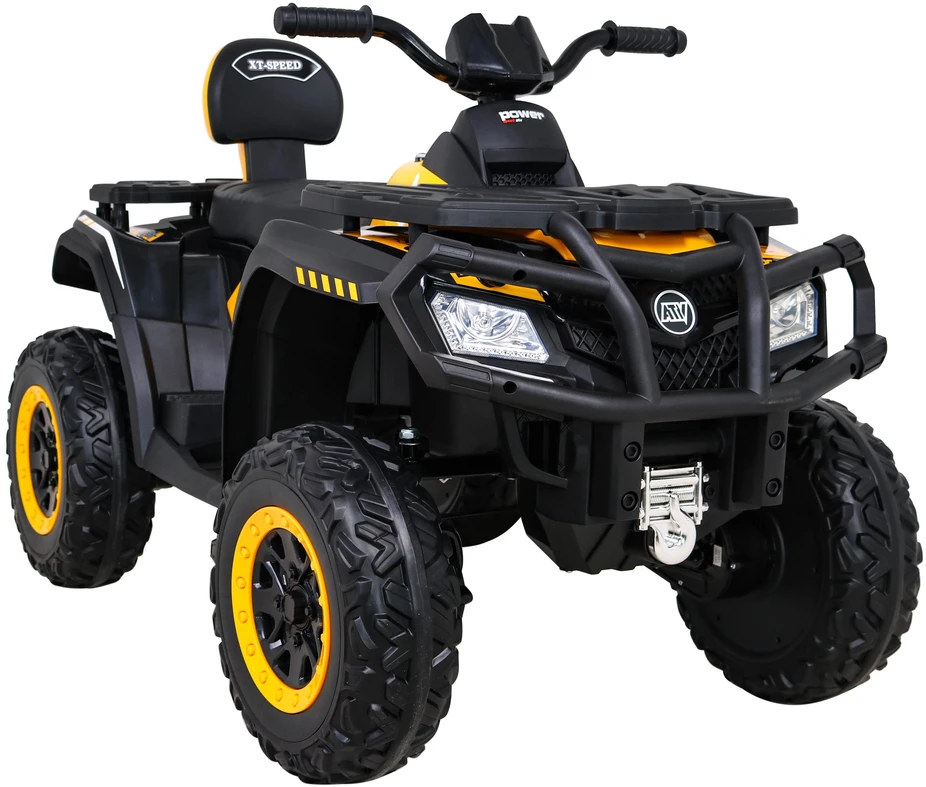 Ramiz Quad XT-Speed vaikams Geltonas + Napęd 4x4 + EVA + Wolny Start + Radio MP3 + LED