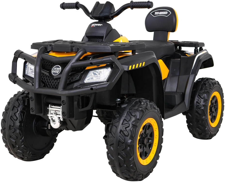 Ramiz Quad XT-Speed vaikams Geltonas + Napęd 4x4 + EVA + Wolny Start + Radio MP3 + LED