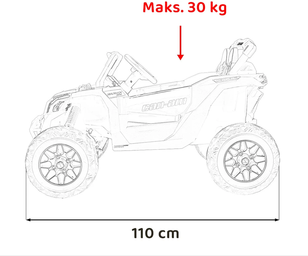 Elektrinis Buggy ATV CAN-AM Maverick, Geltona