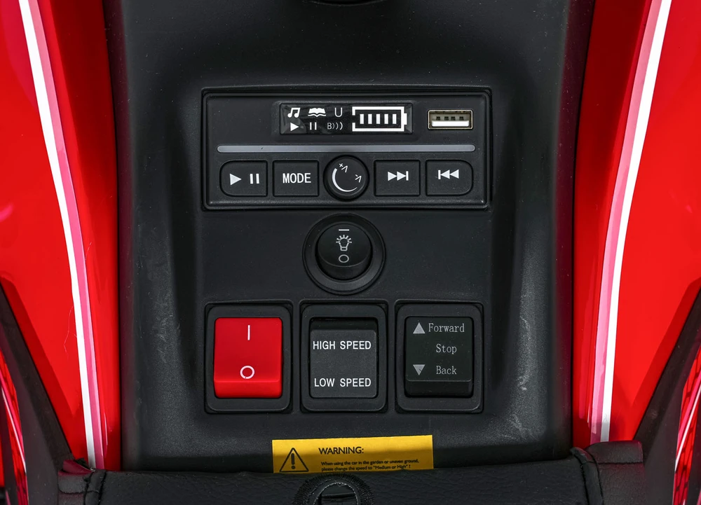Elektrinis keturratis Fast Wheel, Raudona