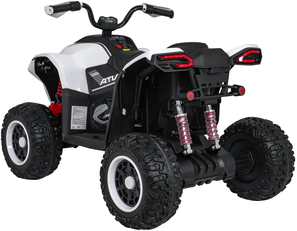 Elektrinis keturratis Fast Wheel, Baltas