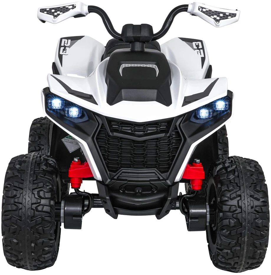 Elektrinis keturratis Fast Wheel, Baltas