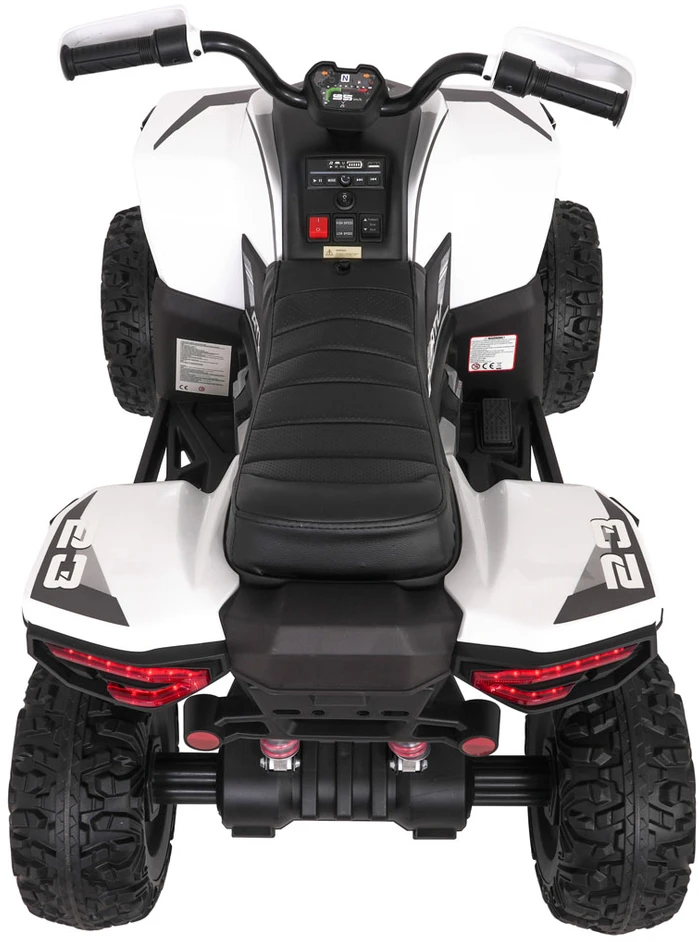 Elektrinis keturratis Fast Wheel, Baltas