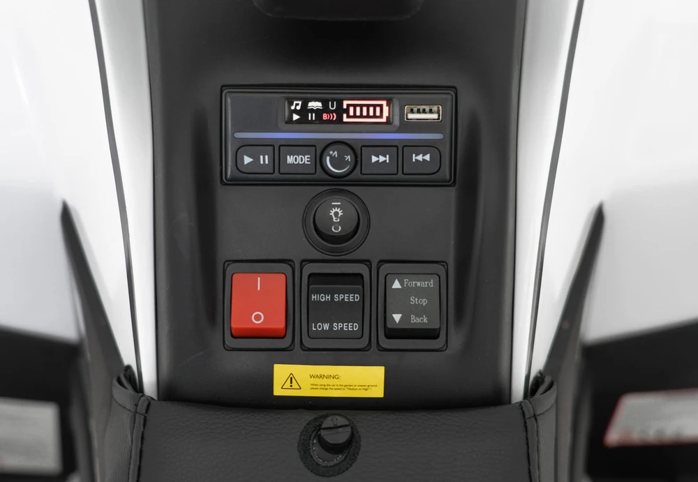 Elektrinis keturratis Fast Wheel, Baltas