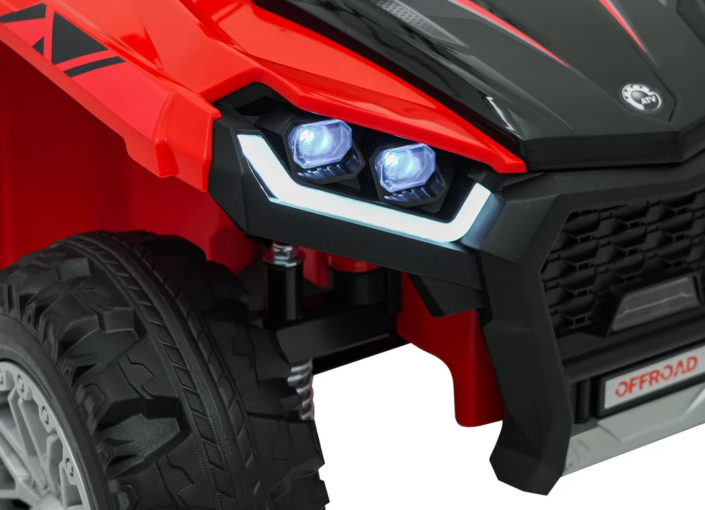 Dvivietis elektrinis keturratis Extreme Sport TX ATV 4x4, Raudona