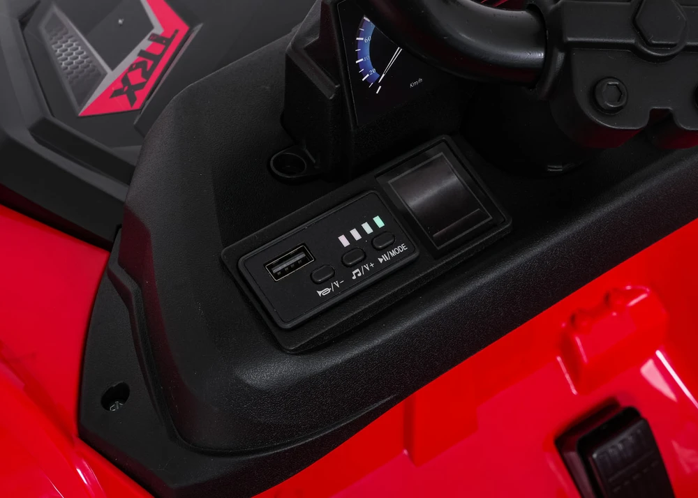 Dvivietis elektrinis keturratis Extreme Sport TX ATV 4x4, Raudona