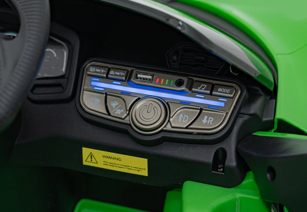 Ramiz Elektromobilis Lamborghini Revuelto, Žalias